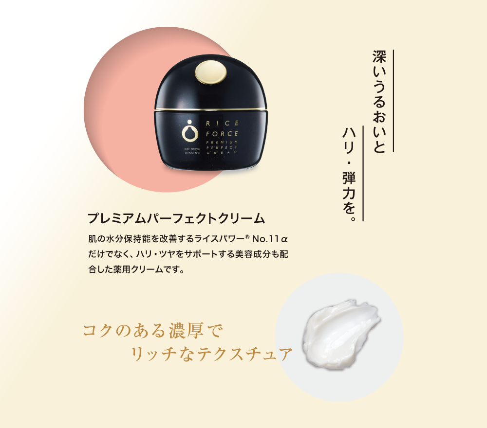 シワ改善 × 水分保持能改善 一本でダブル改善! 極小のボールでシワの細部まで届く ライスフォース リンクルボールセラム シワと水分保持能改善、ダブルの改善効果のある美容液。メイクの上からも使えるので気になる年齢サイン※2を一日中ケアできます。