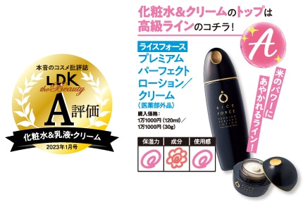 コスメを本音で評価する雑誌『LDK the Beauty』　A評価受賞ロゴ