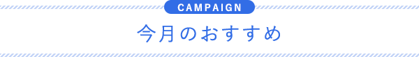 今月のおすすめ