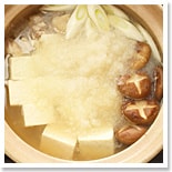 大根おろしとお豆腐が雪景色みたい♪"雪鍋～鶏入り湯豆腐～"