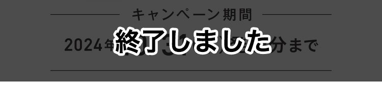 キャンペーン期間 2024年10/31（木）発送分まで