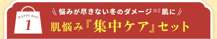 HAPPY BAG 1 悩みが尽きない冬のダメージ※2肌に 肌悩み『集中ケア』セット