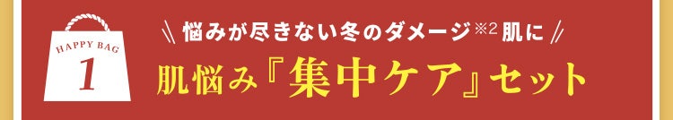 HAPPY BAG 1 悩みが尽きない冬のダメージ※2肌に 肌悩み『集中ケア』セット