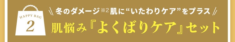 HAPPY BAG 2 冬のダメージ※2肌に“いたわりケア”をプラス 肌悩み『よくばりケア』セット