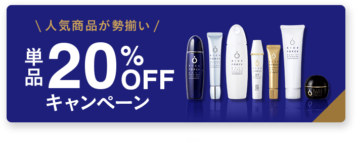 人気商品が勢揃い 単品20％OFF キャンペーン