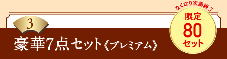 3豪華7点セット《プレミアム》限定80セット