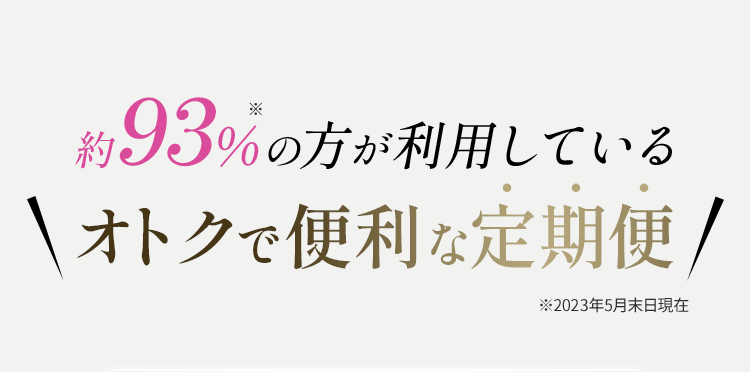 約93%※の方が利用しているオトクで便利な定期便※2023年5月末日現在