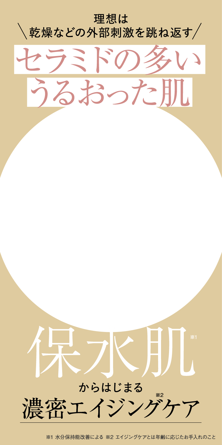 セラミドの多いうるおった肌