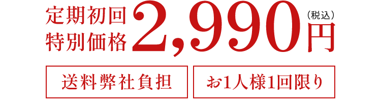 定期初回特別価格 2,990円 送料無料 お1人様1回限り