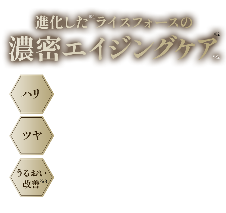 進化したライスフォースの濃密エイジングケア ツヤハリ うるおい改善