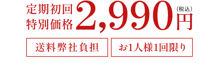 定期初回特別価格 2,990円 送料無料 お1人様1回限り