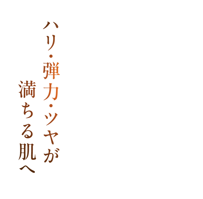 ハリ・弾力・ツヤが満ちる肌へ