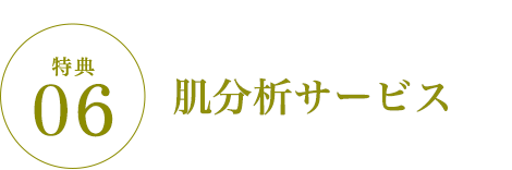 Point06 肌分析が無料!